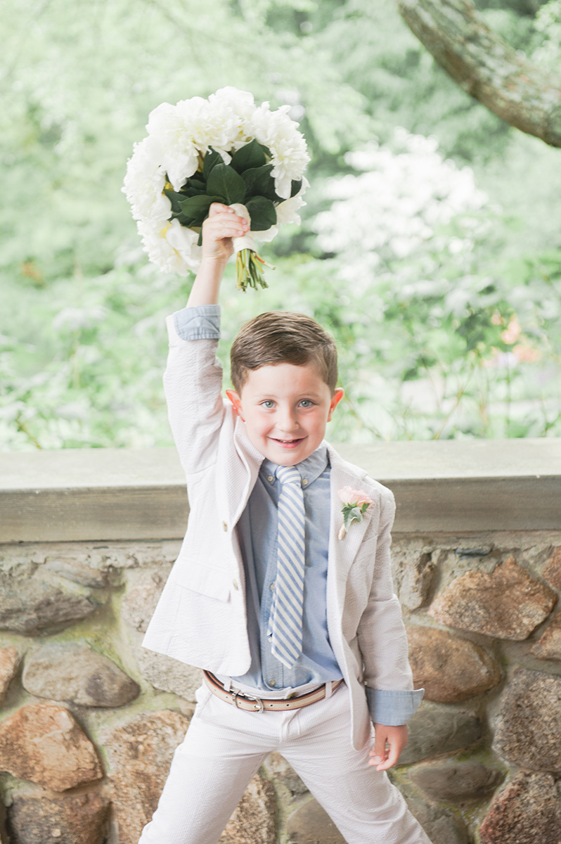 Summer Garden Wedding at a historic mansion in Bristol, RI on The Newport Bride