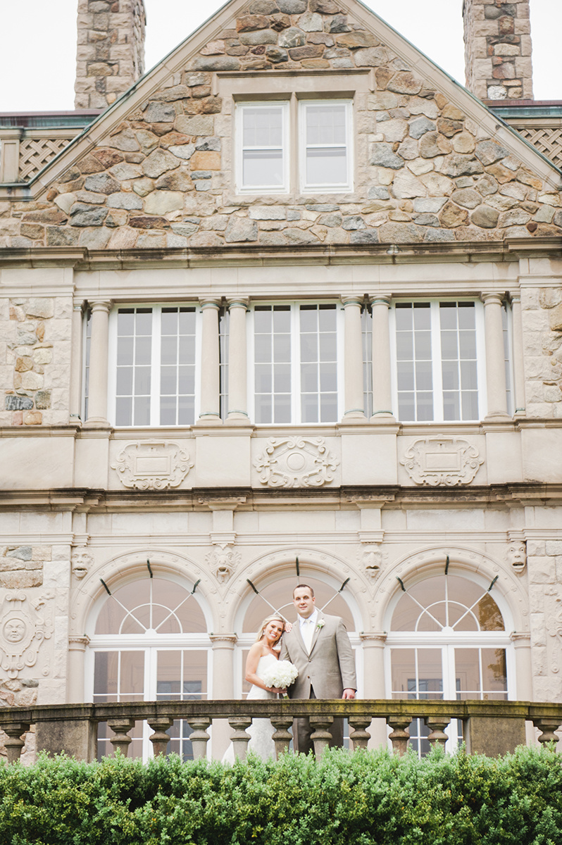 Summer Garden Wedding at a historic mansion in Bristol, RI on The Newport Bride