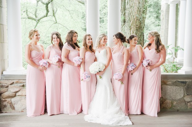 Summer Garden Wedding at a historic mansion in Bristol, RI on The Newport Bride