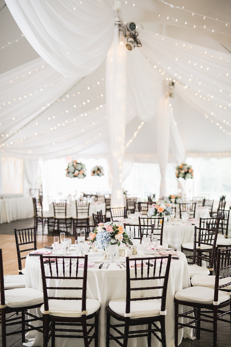 Summer Garden Wedding at a historic mansion in Bristol, RI on The Newport Bride