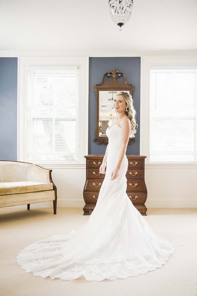 Summer Garden Wedding at a historic mansion in Bristol, RI on The Newport Bride