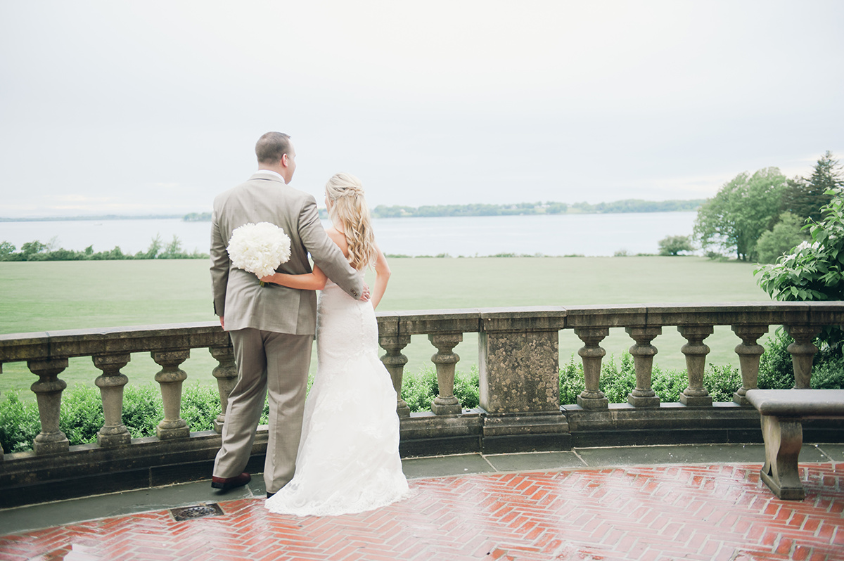 Summer Garden Wedding at a historic mansion in Bristol, RI on The Newport Bride