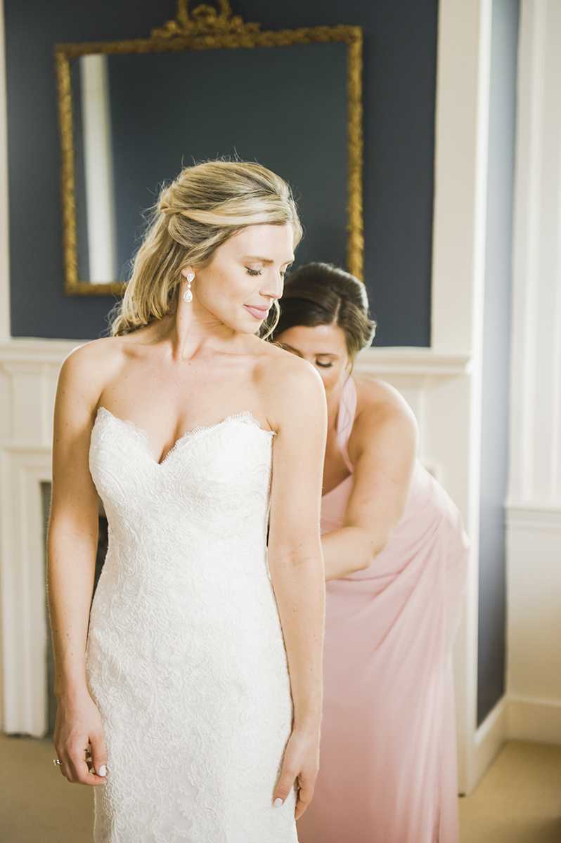 Summer Garden Wedding at a historic mansion in Bristol, RI on The Newport Bride