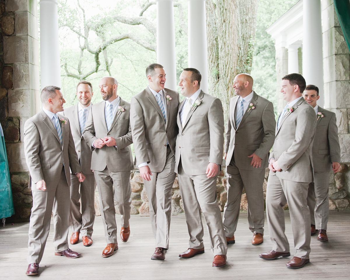 Summer Garden Wedding at a historic mansion in Bristol, RI on The Newport Bride