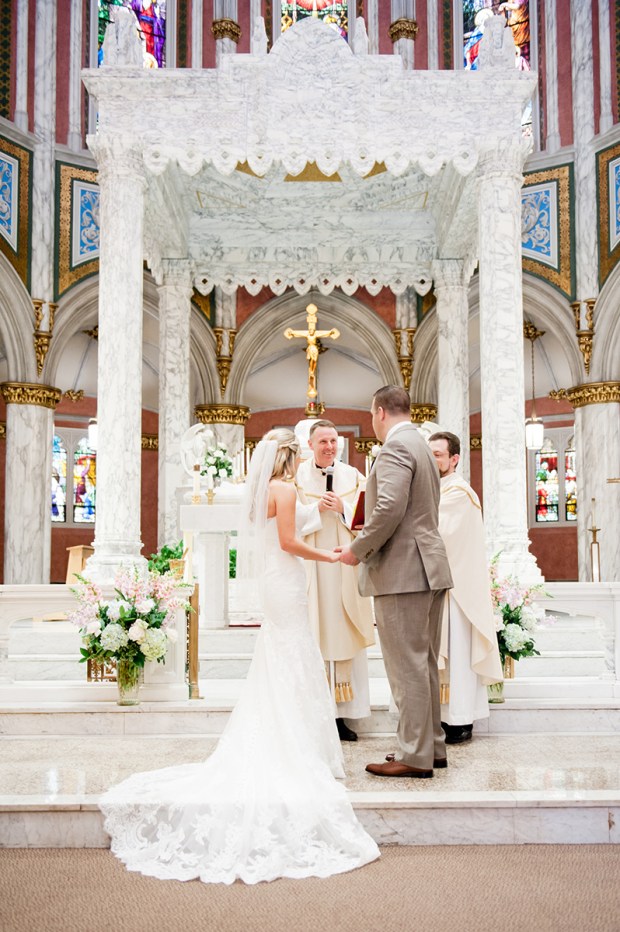 Summer Garden Wedding at a historic mansion in Bristol, RI on The Newport Bride