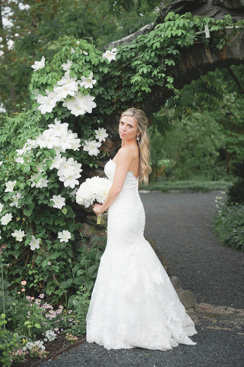 Summer Garden Wedding at a historic mansion in Bristol, RI on The Newport Bride
