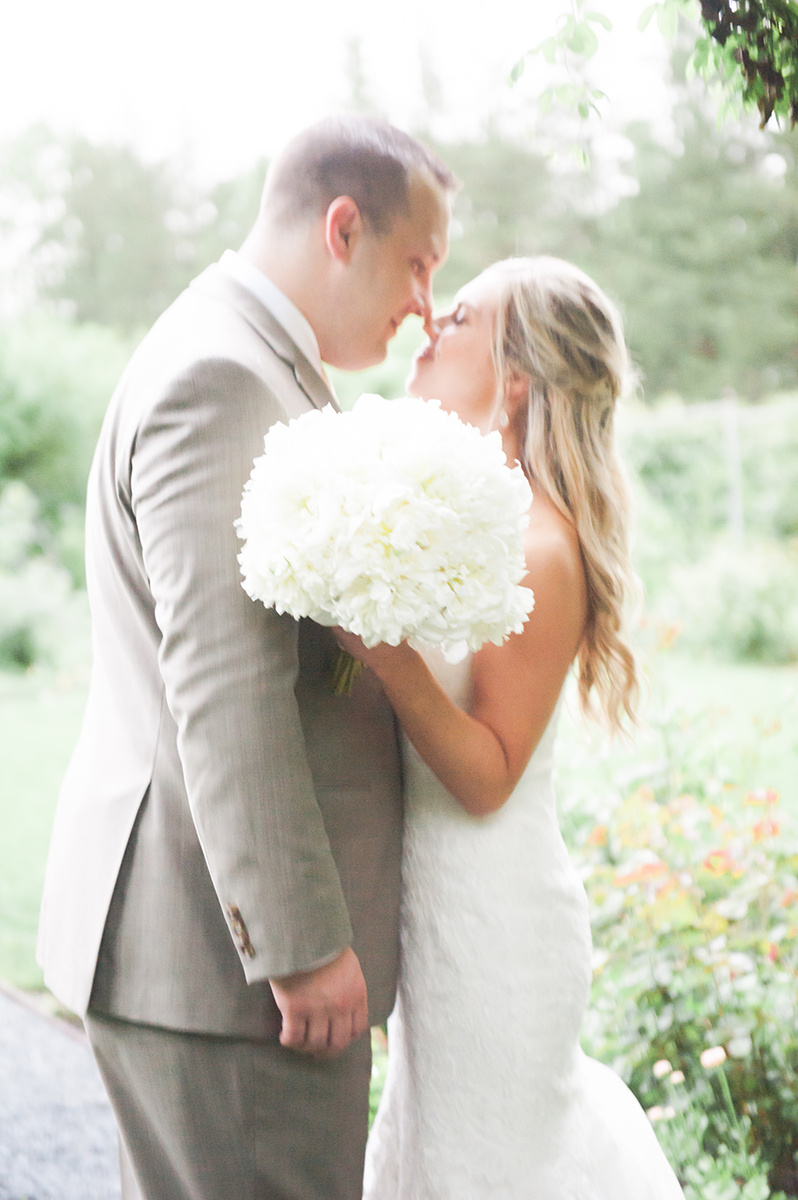 Summer Garden Wedding at a historic mansion in Bristol, RI on The Newport Bride