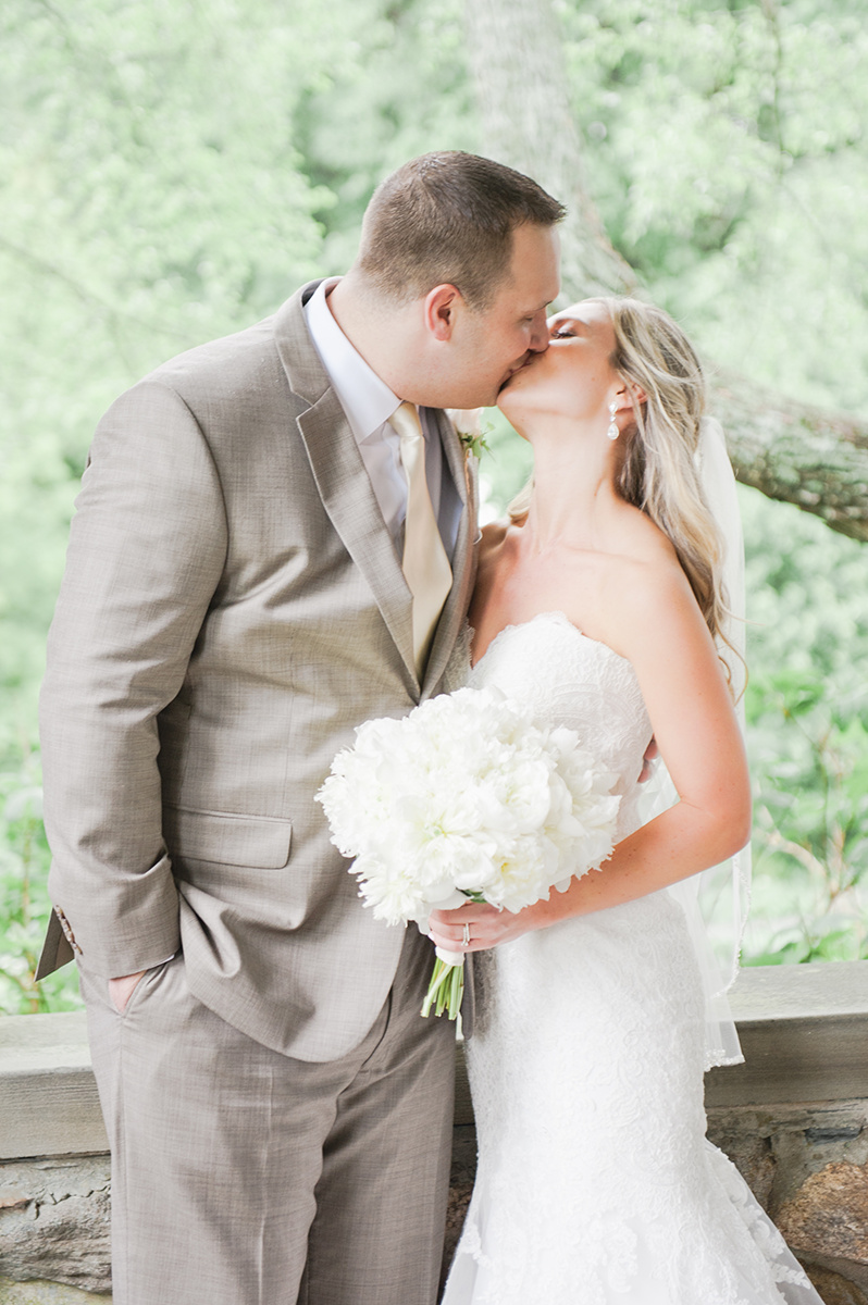 Summer Garden Wedding at a historic mansion in Bristol, RI on The Newport Bride
