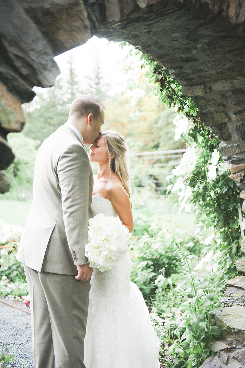Summer Garden Wedding at a historic mansion in Bristol, RI on The Newport Bride