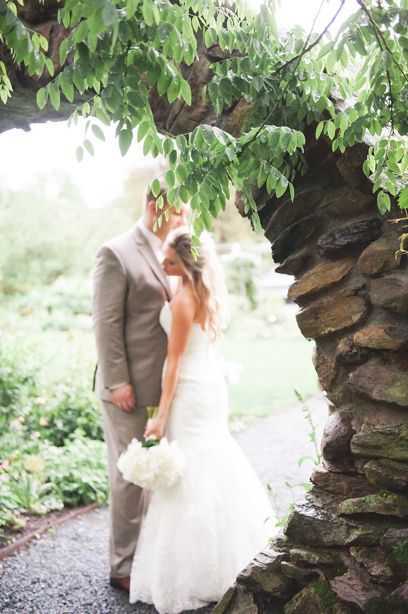 Summer Garden Wedding at a historic mansion in Bristol, RI on The Newport Bride