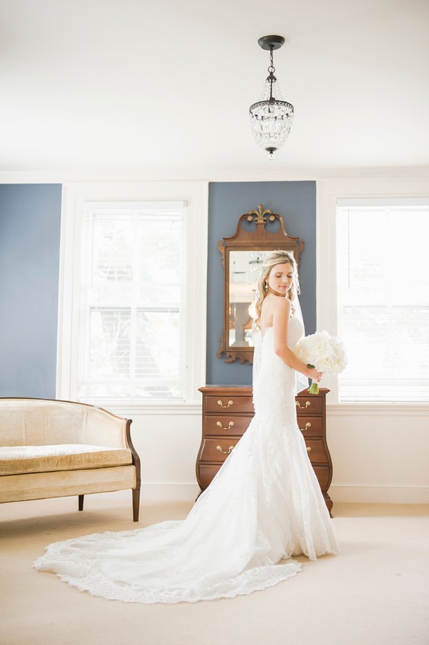 Summer Garden Wedding at a historic mansion in Bristol, RI on The Newport Bride