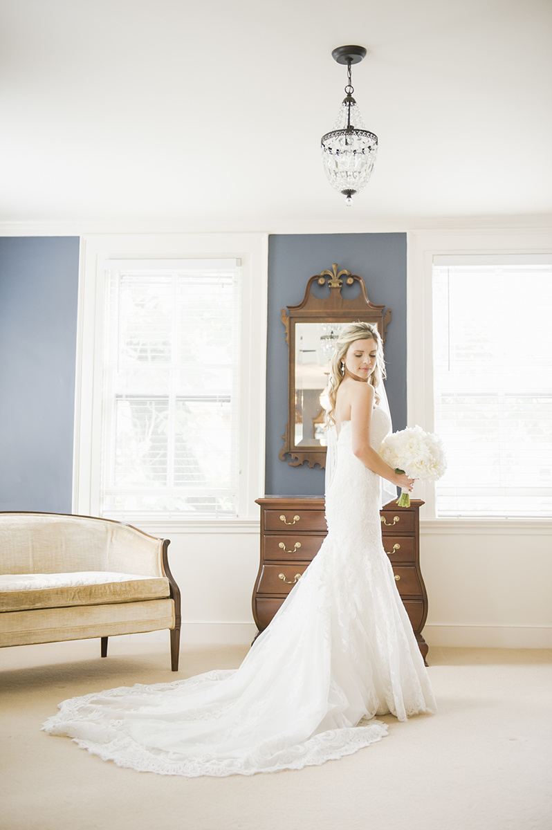 Summer Garden Wedding at a historic mansion in Bristol, RI on The Newport Bride