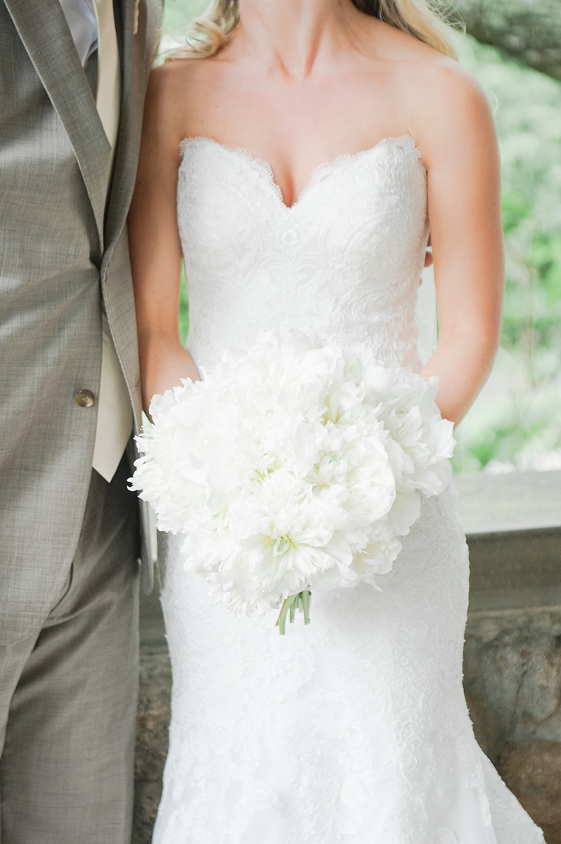 Summer Garden Wedding at a historic mansion in Bristol, RI on The Newport Bride