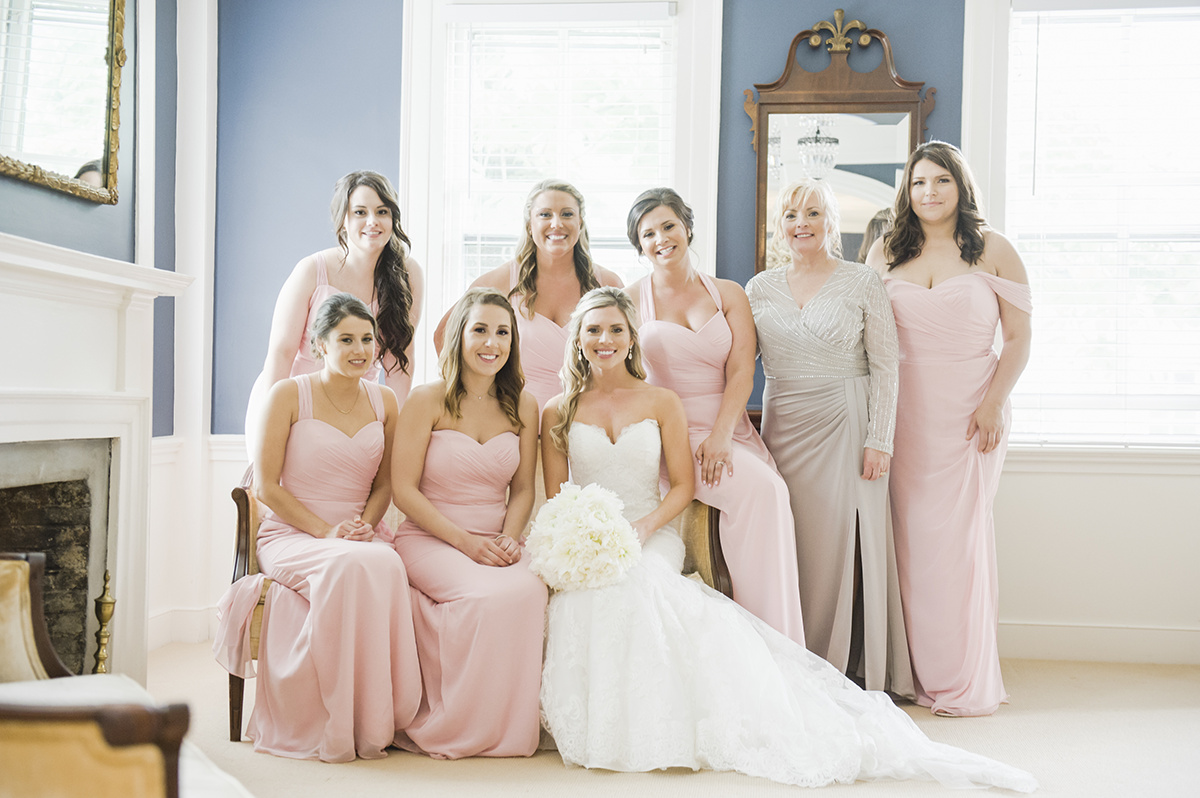 Summer Garden Wedding at a historic mansion in Bristol, RI on The Newport Bride