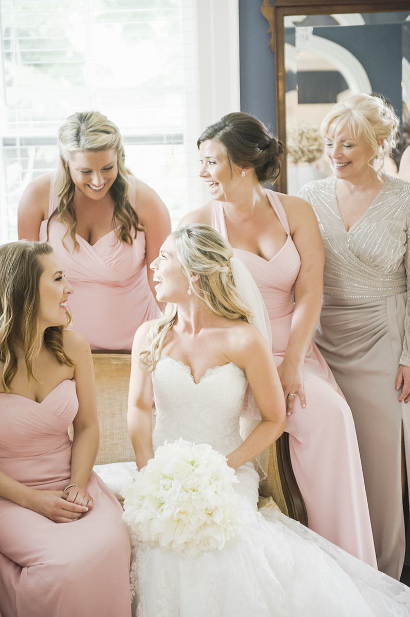 Summer Garden Wedding at a historic mansion in Bristol, RI on The Newport Bride