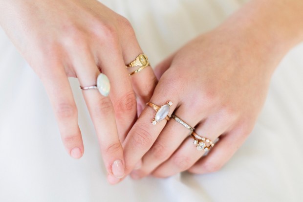 Trumpet and Horn Empire State Ring as featured on The Newport Bride a New England Wedding Blog