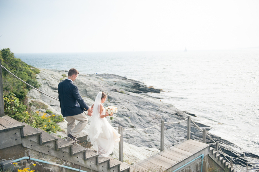 Maura and Doug's Sea Glass and Sea Horses Castle Hill Inn Wedding