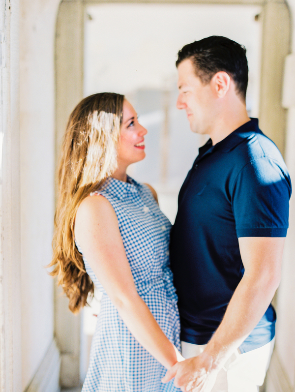 Sunset Newport Engagement Session at the Historic Fort Adams on The Newport Bride