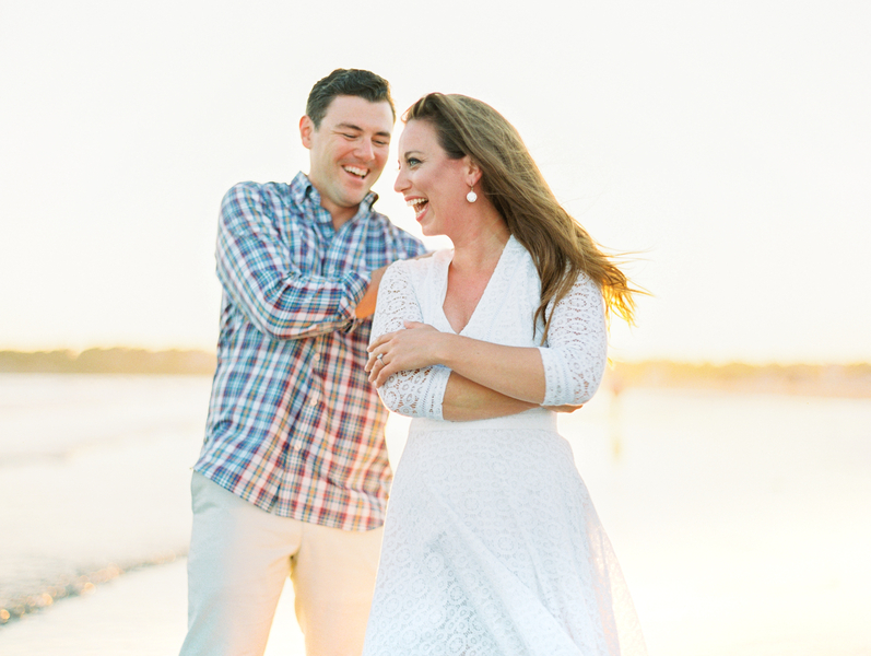 Sunset Newport Engagement Session at the Historic Fort Adams on The Newport Bride