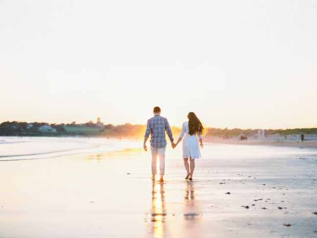 Sunset Newport Engagement Session at the Historic Fort Adams on The Newport Bride
