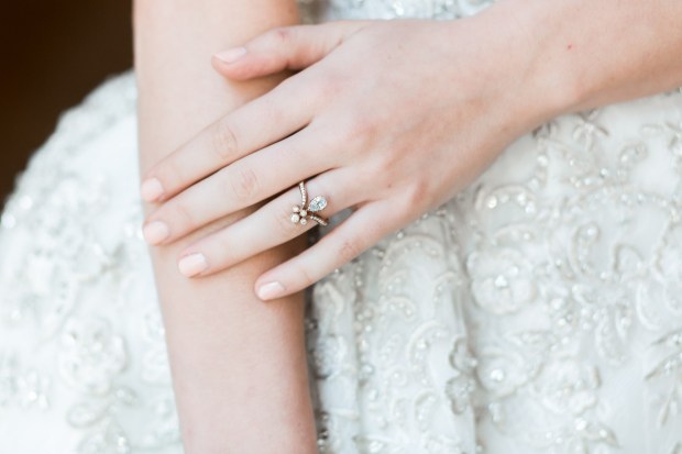 Trumpet and Horn Empire State Ring as featured on The Newport Bride a New England Wedding Blog