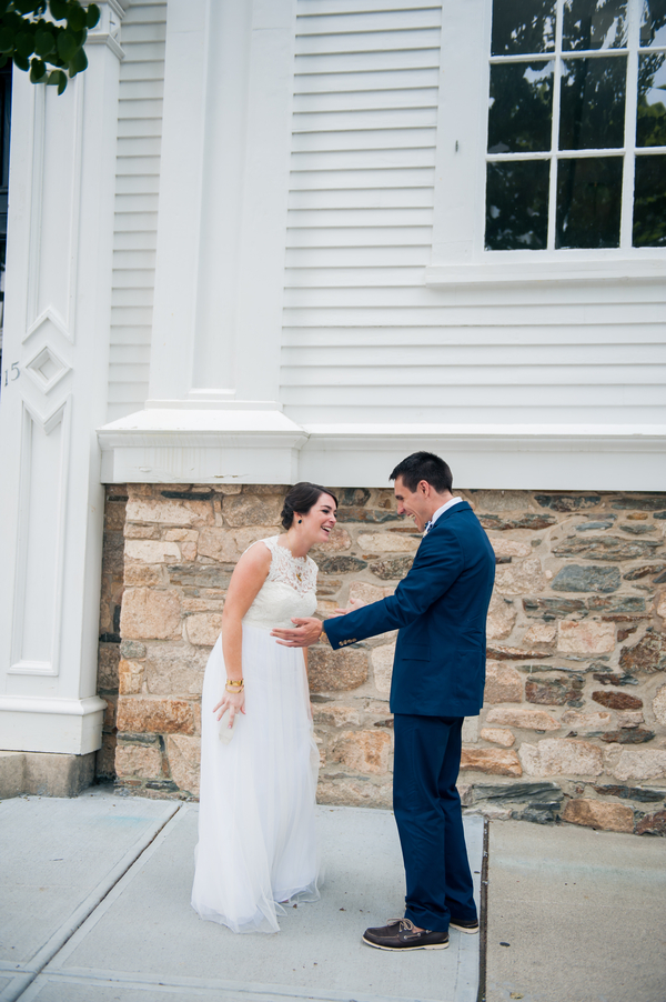 Chris and Liz's Nautically Themed and Hand Decorated Fort Adams Wedding