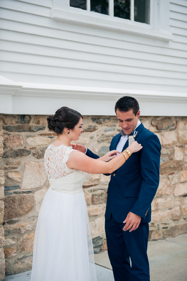 Chris and Liz's Nautically Themed and Hand Decorated Fort Adams Wedding