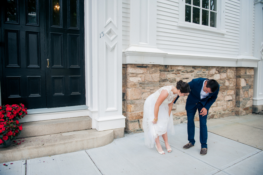 Chris and Liz's Nautically Themed and Hand Decorated Fort Adams Wedding
