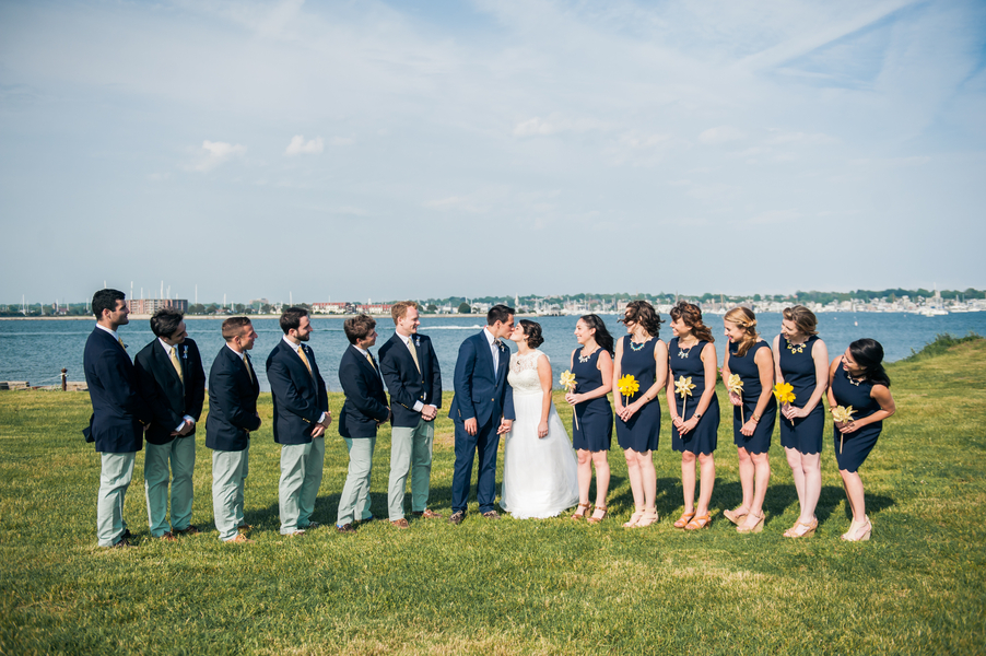 Chris and Liz's Nautically Themed and Hand Decorated Fort Adams Wedding
