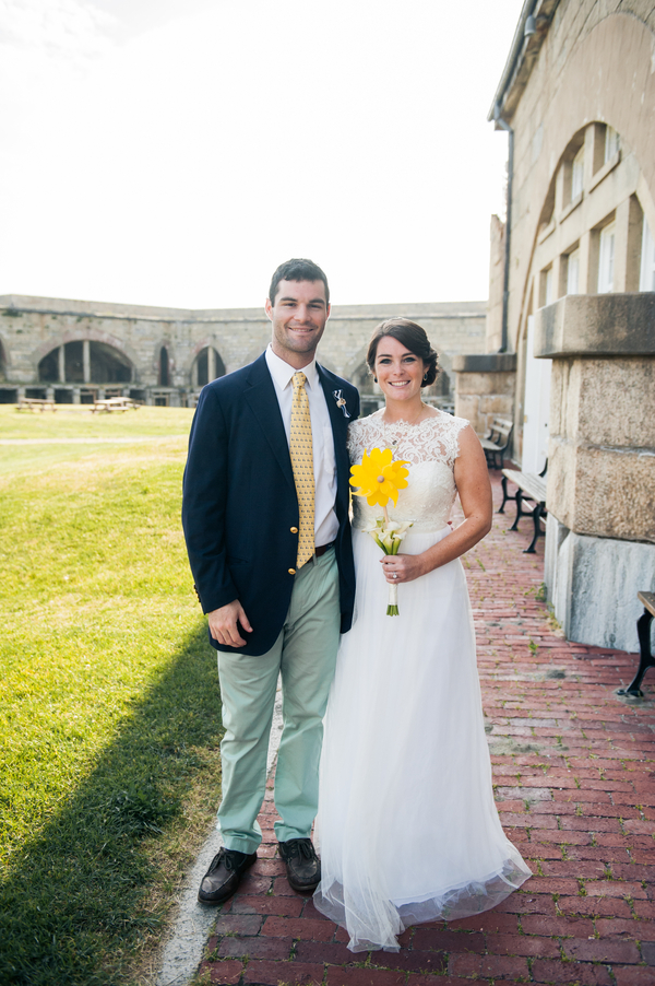 Chris and Liz's Nautically Themed and Hand Decorated Fort Adams Wedding