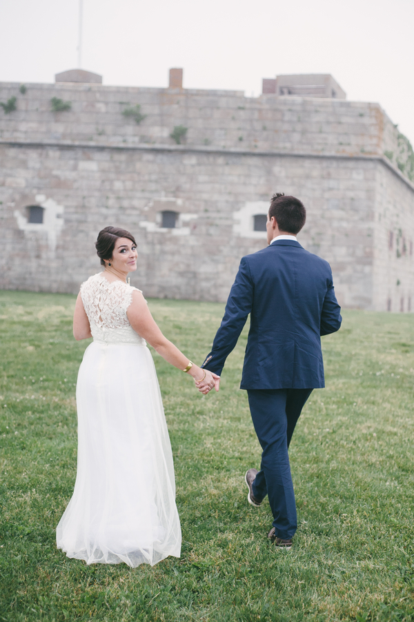 Chris and Liz's Nautically Themed and Hand Decorated Fort Adams Wedding