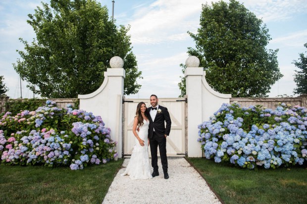 Julia and Peter's Modern Silver and Blush Belle Mer Wedding