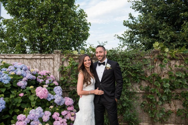 Julia and Peter's Modern Silver and Blush Belle Mer Wedding