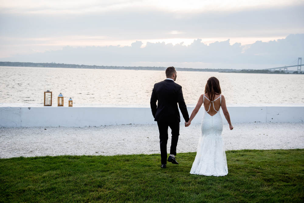 Julia and Peter's Modern Silver and Blush Belle Mer Wedding