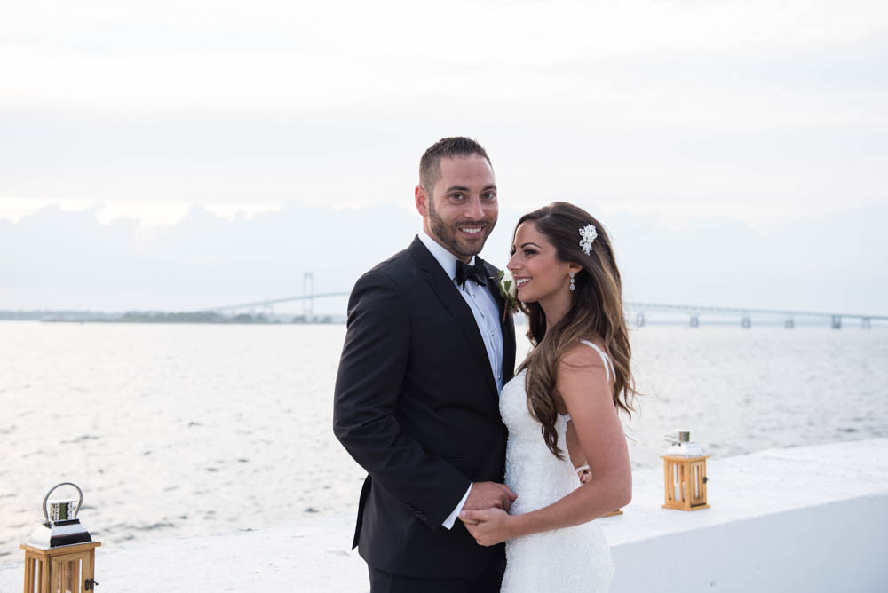 Julia and Peter's Modern Silver and Blush Belle Mer Wedding