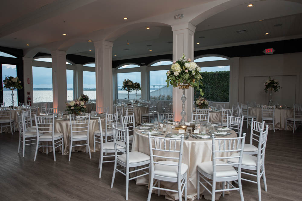 Julia and Peter's Modern Silver and Blush Belle Mer Wedding