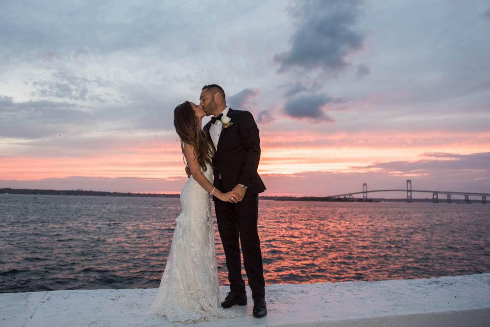 Julia and Peter's Modern Silver and Blush Belle Mer Wedding