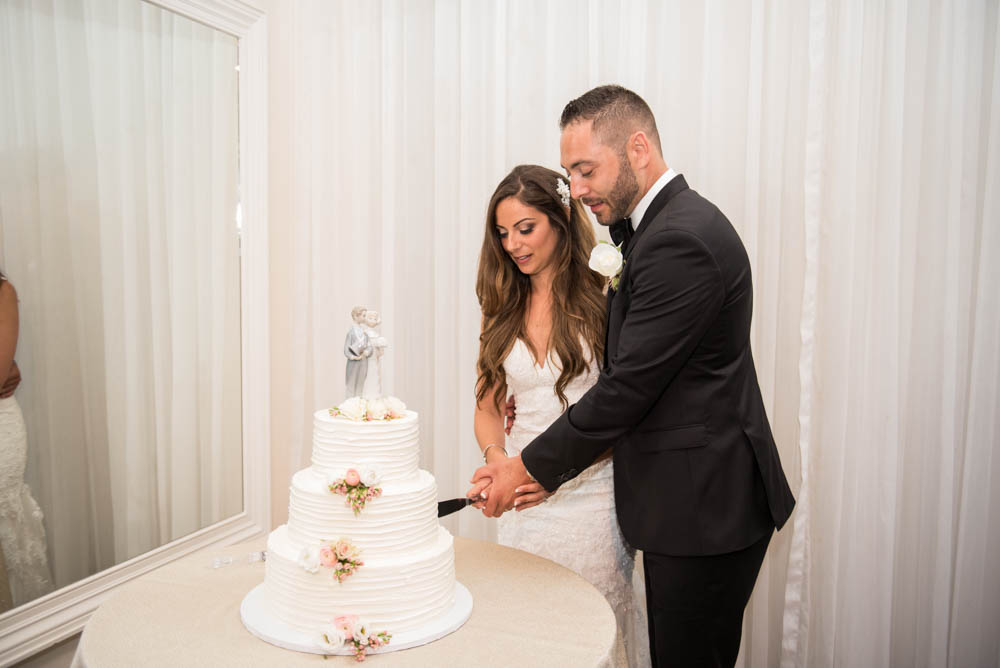 Julia and Peter's Modern Silver and Blush Belle Mer Wedding