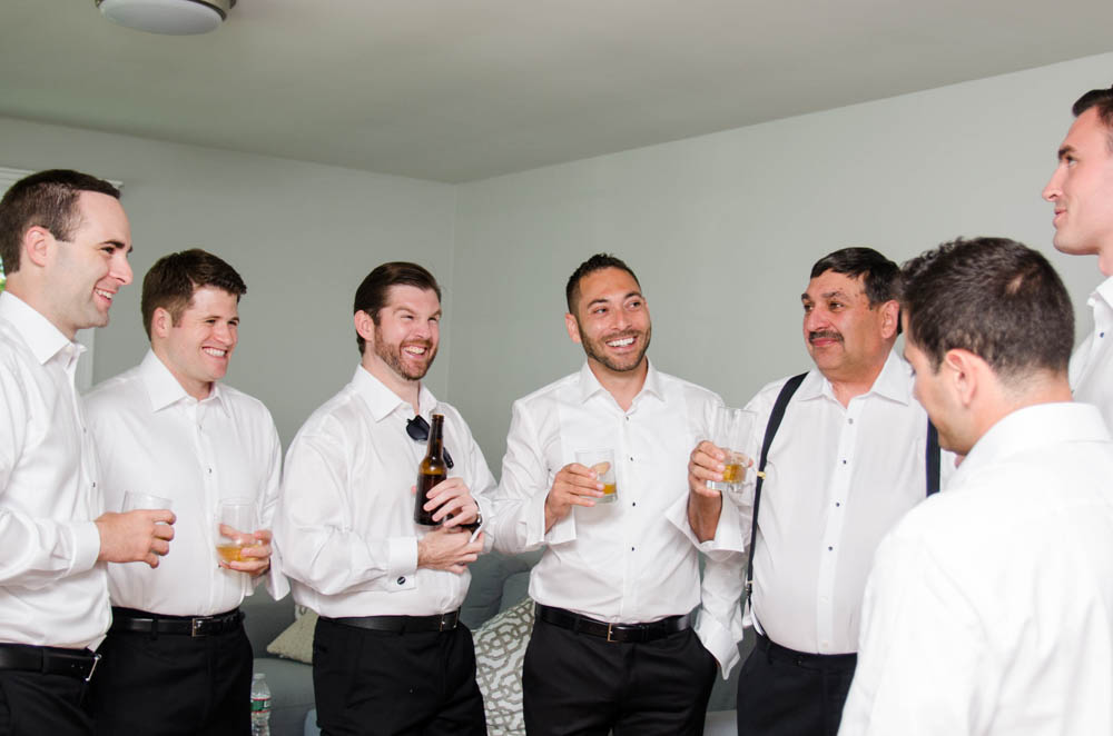 Julia and Peter's Modern Silver and Blush Belle Mer Wedding