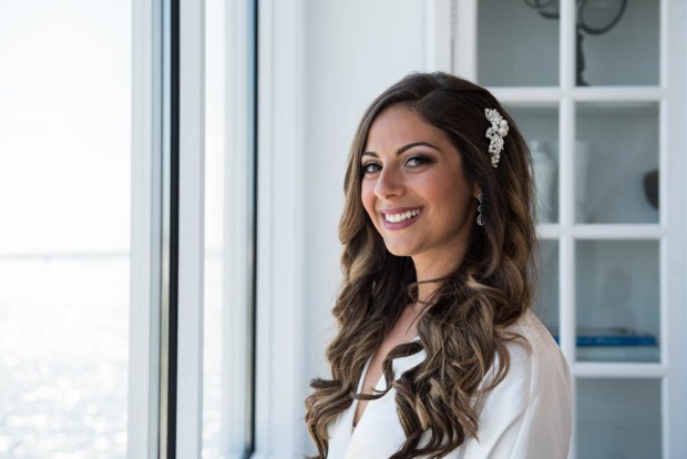 Julia and Peter's Modern Silver and Blush Belle Mer Wedding