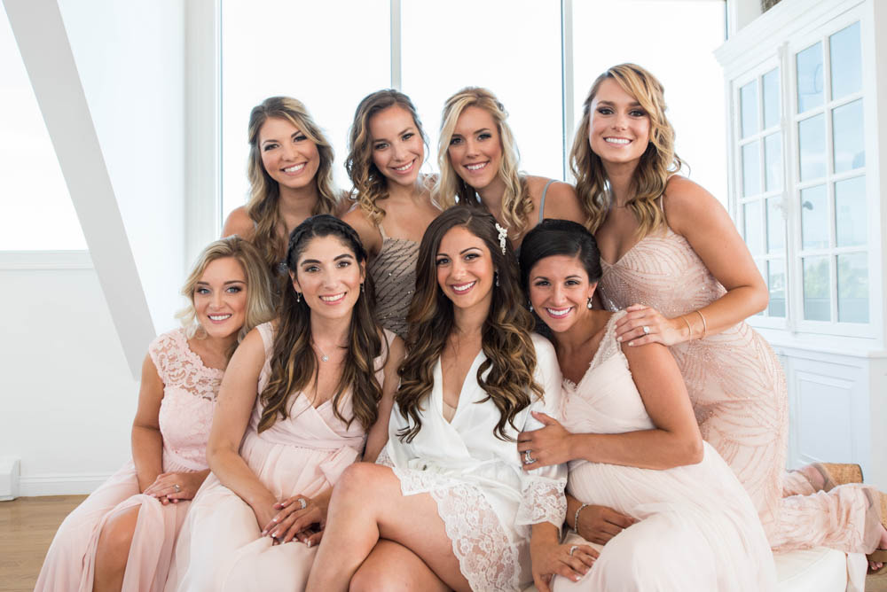 Julia and Peter's Modern Silver and Blush Belle Mer Wedding