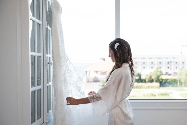 Julia and Peter's Modern Silver and Blush Belle Mer Wedding