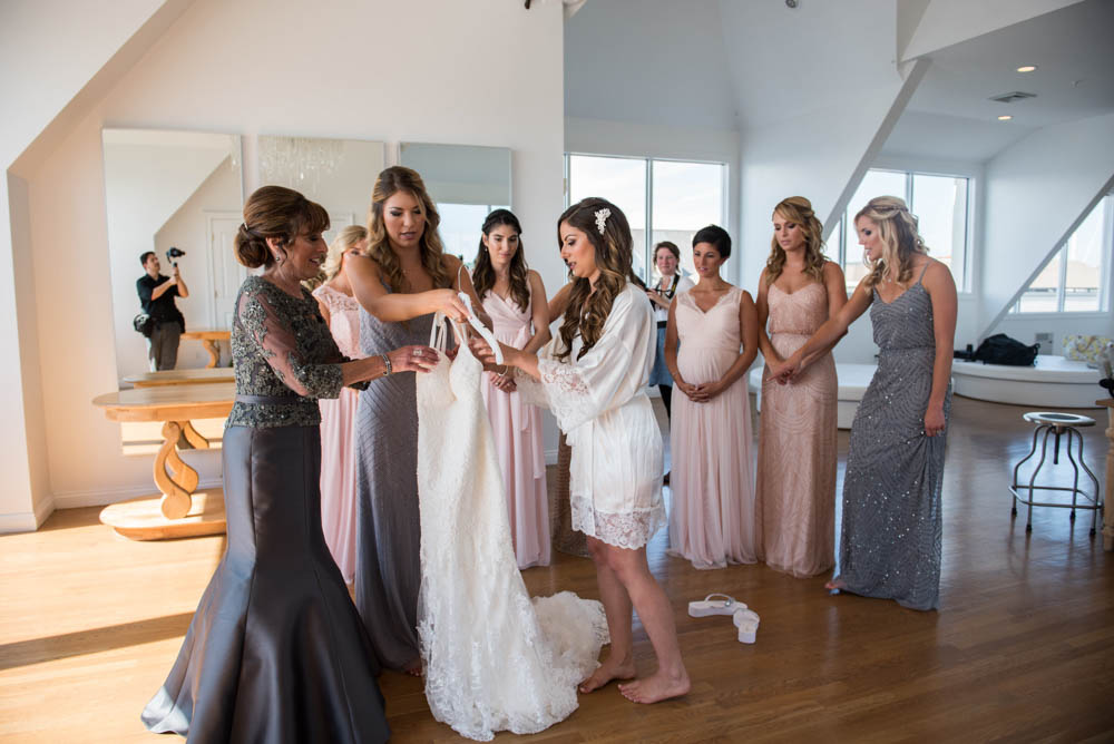 Julia and Peter's Modern Silver and Blush Belle Mer Wedding