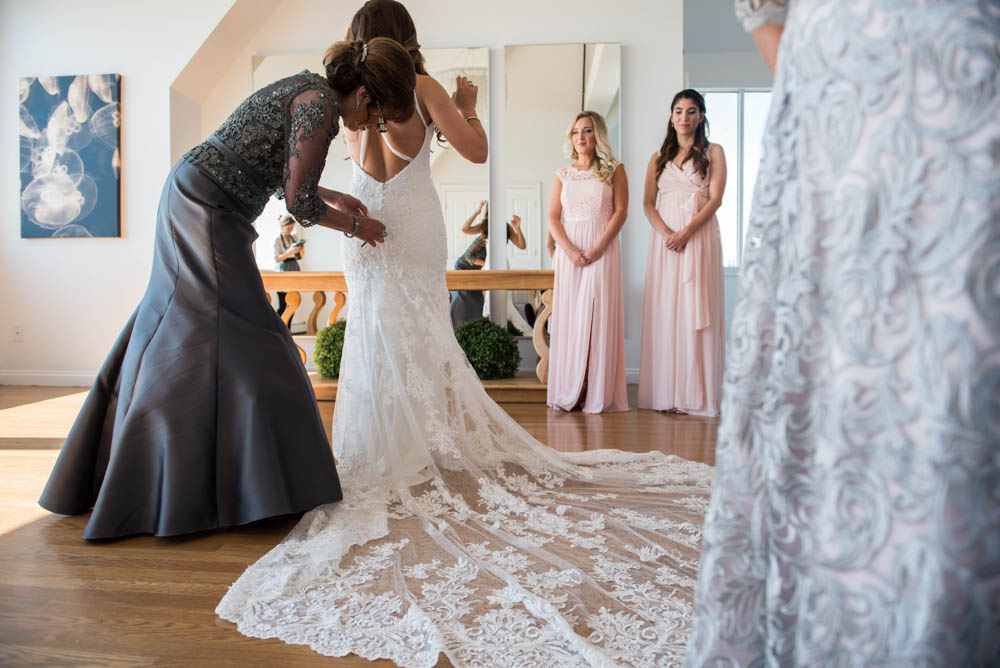 Julia and Peter's Modern Silver and Blush Belle Mer Wedding