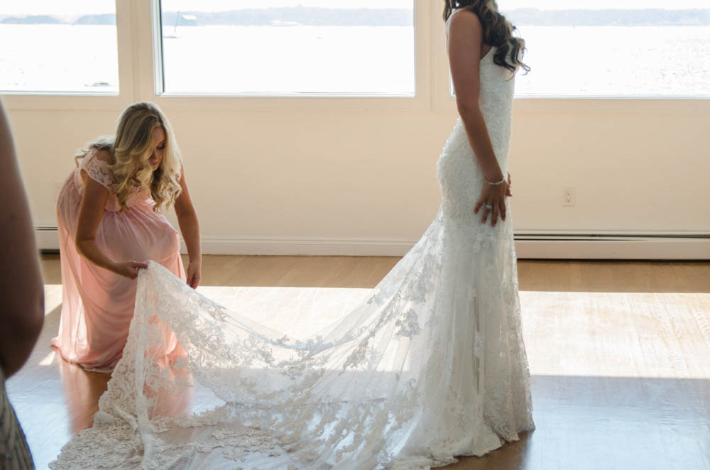 Julia and Peter's Modern Silver and Blush Belle Mer Wedding