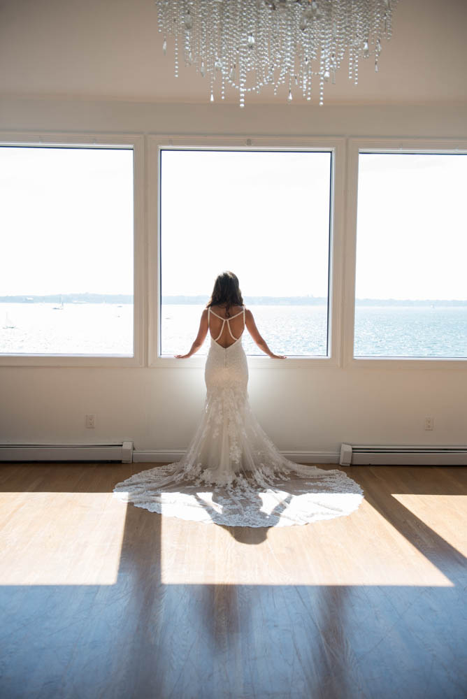 Julia and Peter's Modern Silver and Blush Belle Mer Wedding