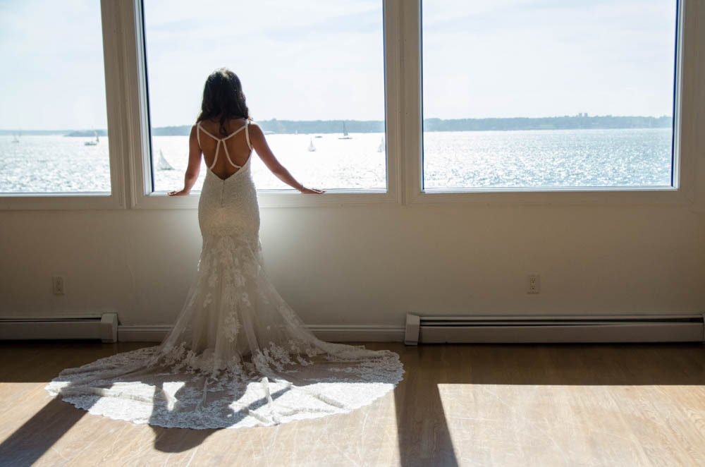 Julia and Peter's Modern Silver and Blush Belle Mer Wedding