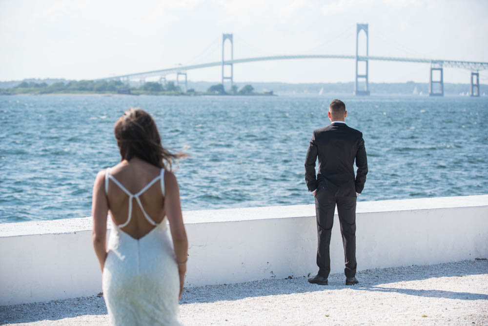 Julia and Peter's Modern Silver and Blush Belle Mer Wedding