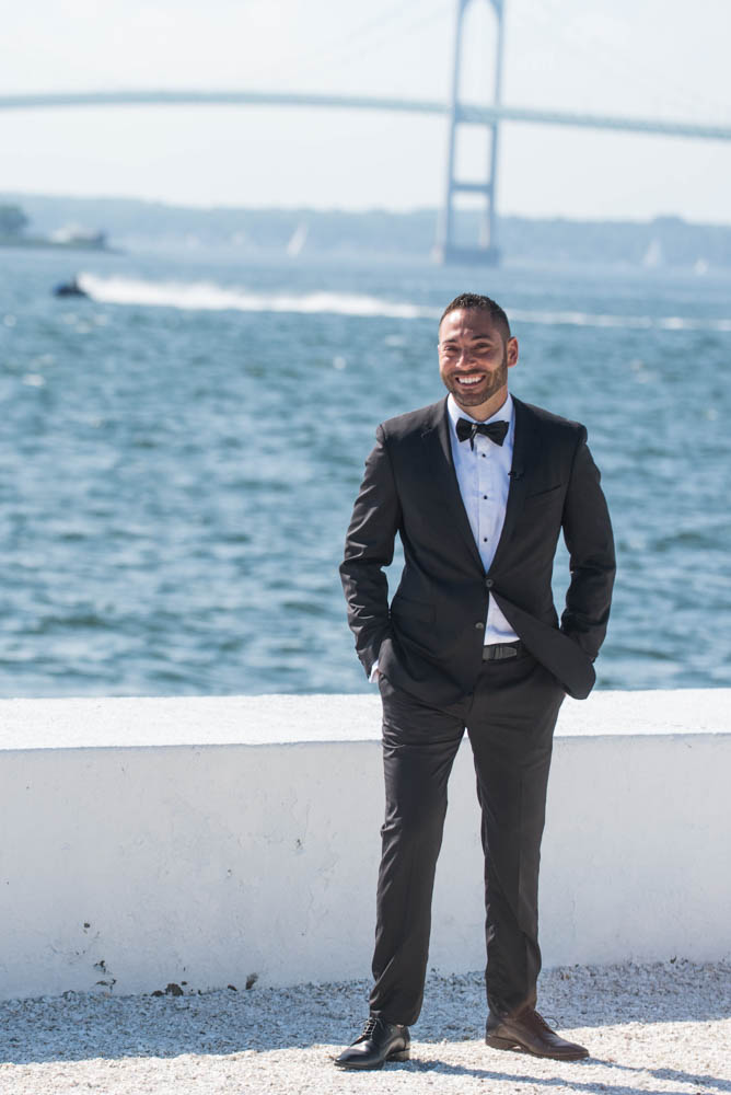 Julia and Peter's Modern Silver and Blush Belle Mer Wedding