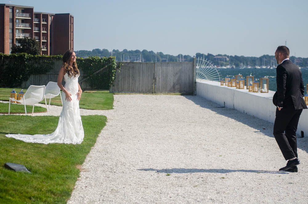 Julia and Peter's Modern Silver and Blush Belle Mer Wedding